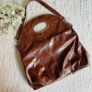 Chateau | Faux Leather Brown Shoulder Bag
